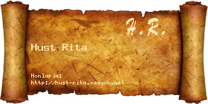 Hust Rita névjegykártya