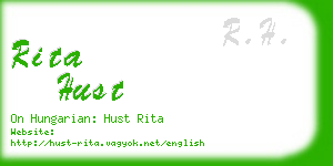 rita hust business card